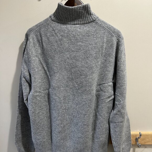 J. Crew Quarter Zip Lambs Wool Mock Sweater - MINT! - Picture 6 of 6